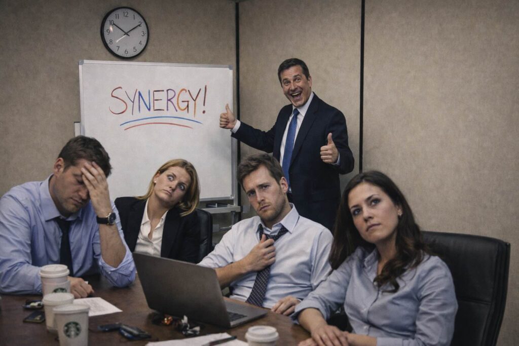 Favorite Word Synergy Is Actually Code for Unpaid Overtime