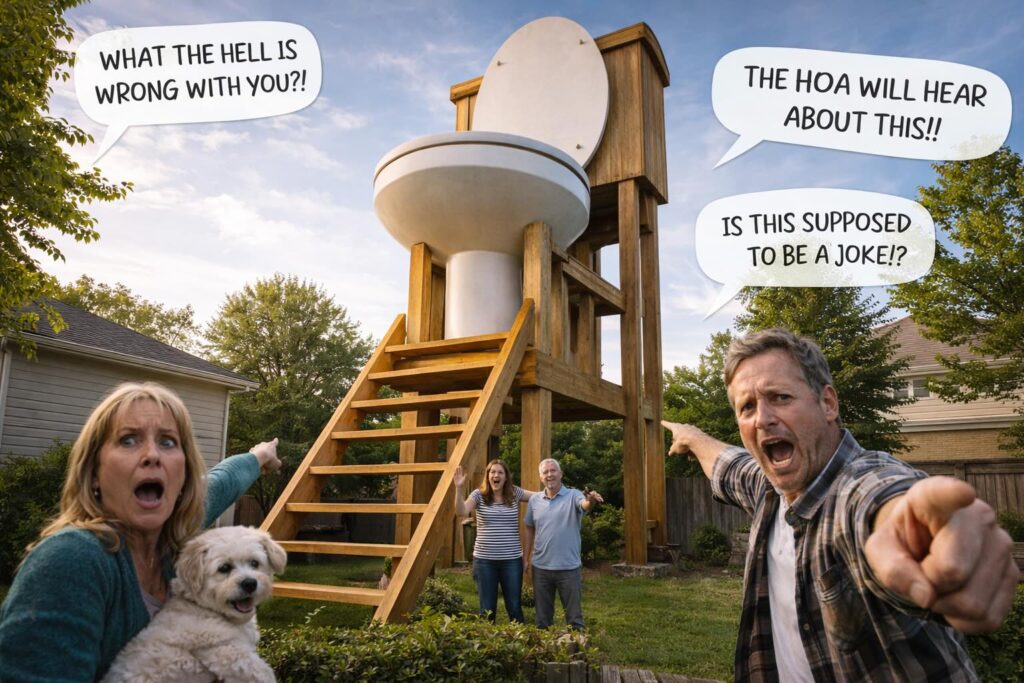 Florida Man Builds 24-Foot Toilet Chair in Backyard, Neighbors Lose Their Mind