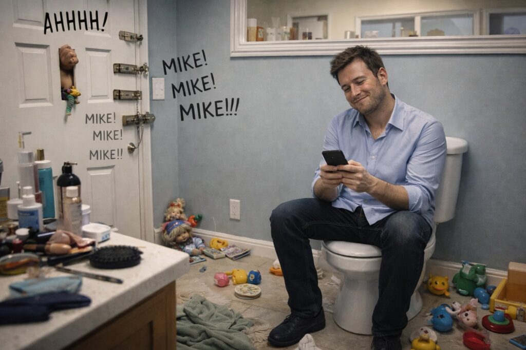 Study Confirms Men Spend 7 Hours a Year Hiding in the Bathroom